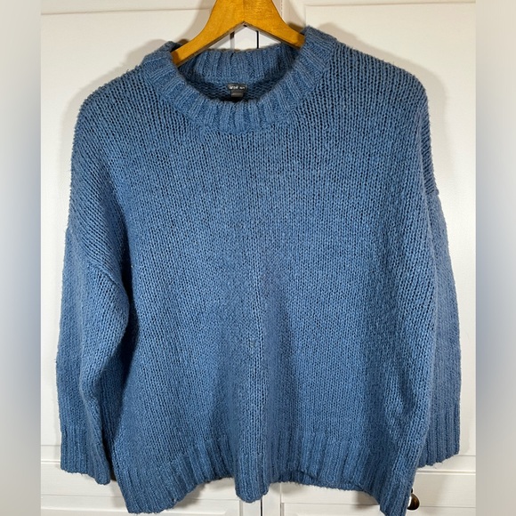aerie Sweaters - Aerie | Women’s | Wool Blend | Oversized | Crew Neck | Sweater | Blue | XS